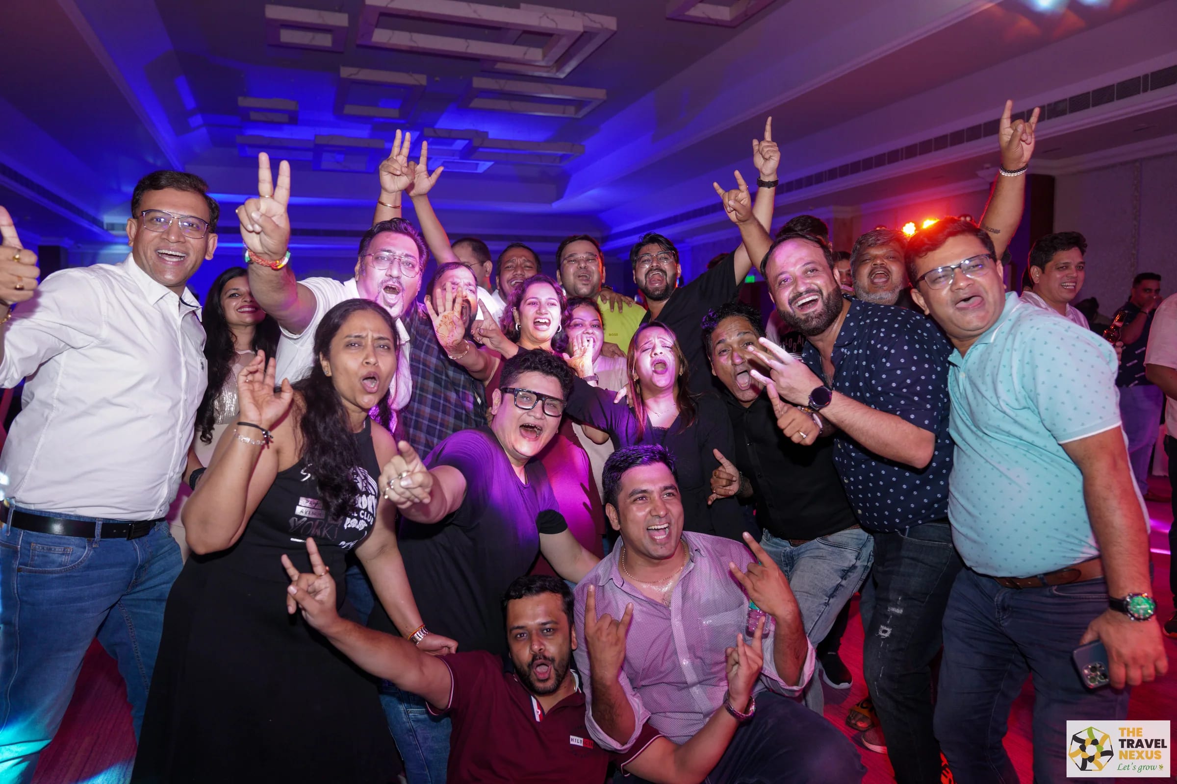Travel Nexus members celebrating together at the first Goa gathering