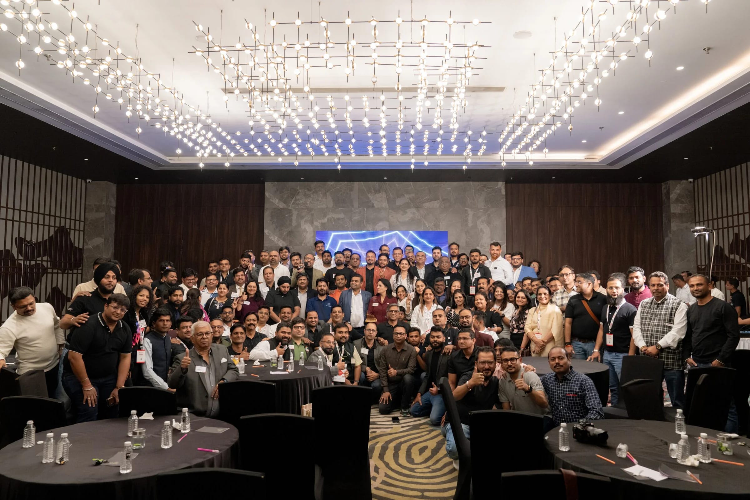The full Travel Nexus membership assembled for a group photograph at the annual meet